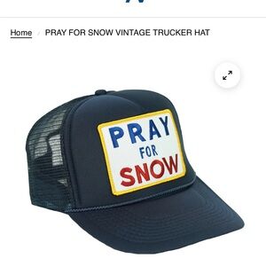 Aviator Nation Pray for Snow Trucker Hat - Navy and White